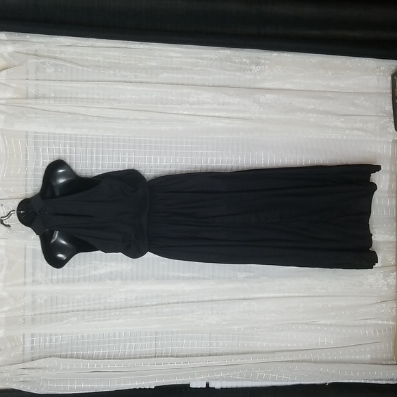 Black Fred Charles Halter Sleeveless Dress Size 5 - Picture 4 of 9
